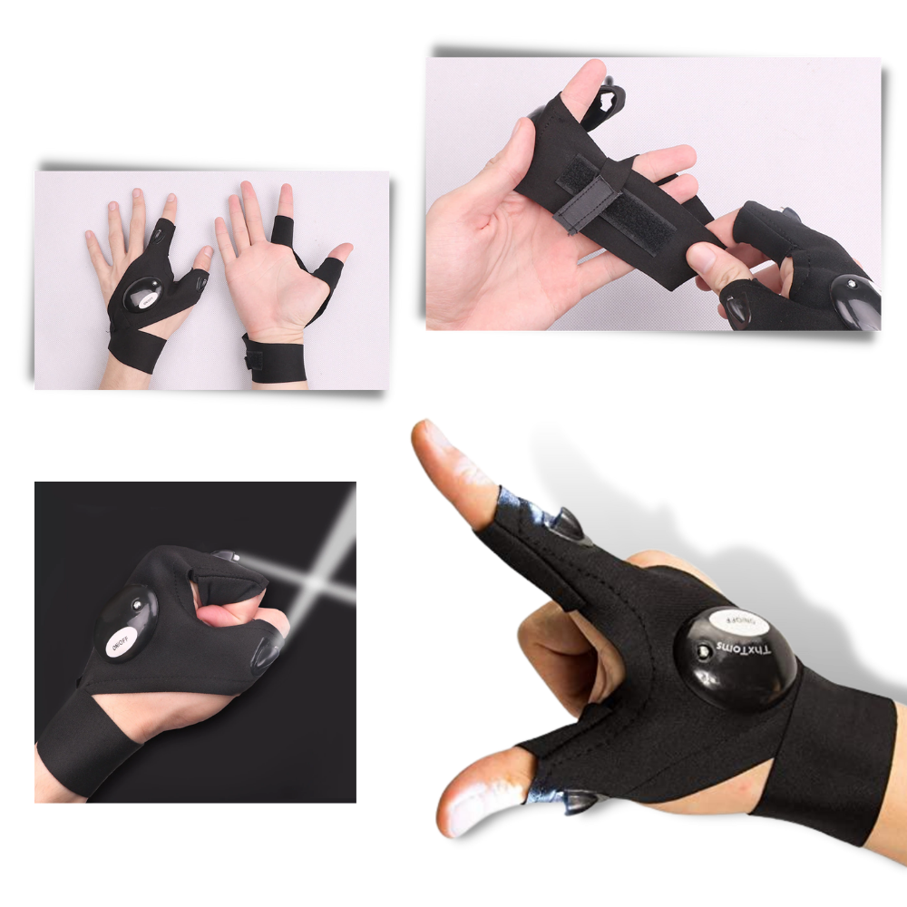 Paire de gants à LED avec lumières étanches