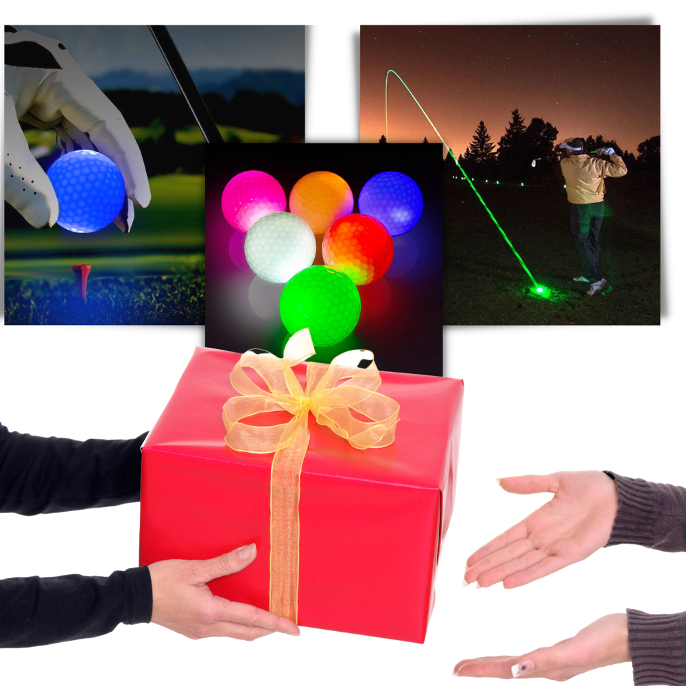 Lot de 6 balles de golf lumineuses à LED