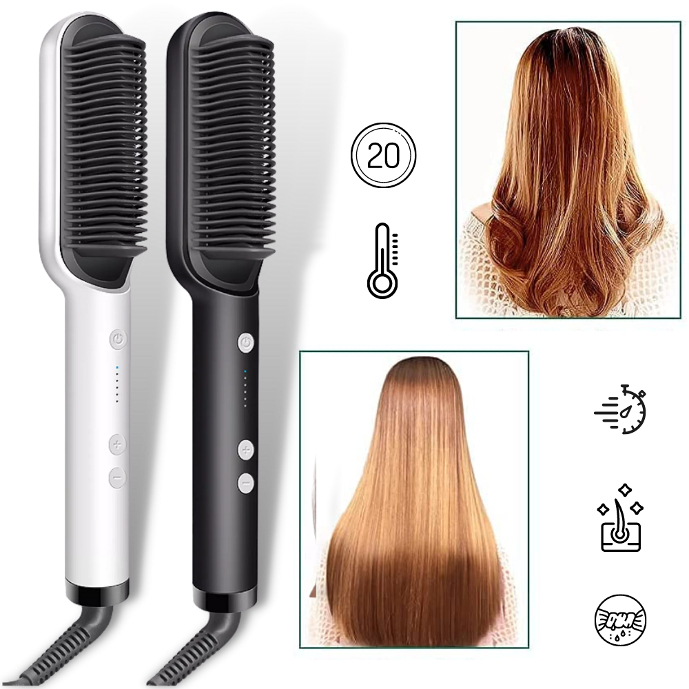 Brosse lissante électrique en céramique