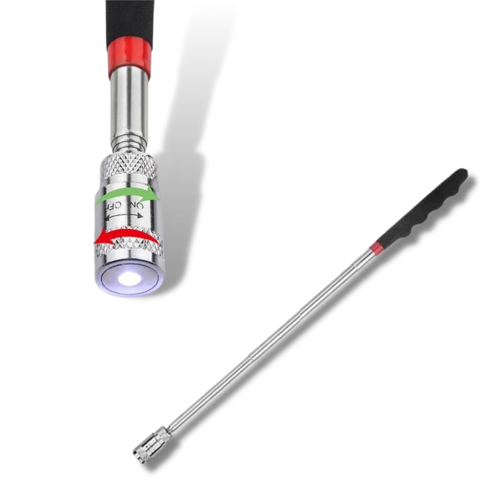 Outil de ramassage magnétique rétractable avec LED