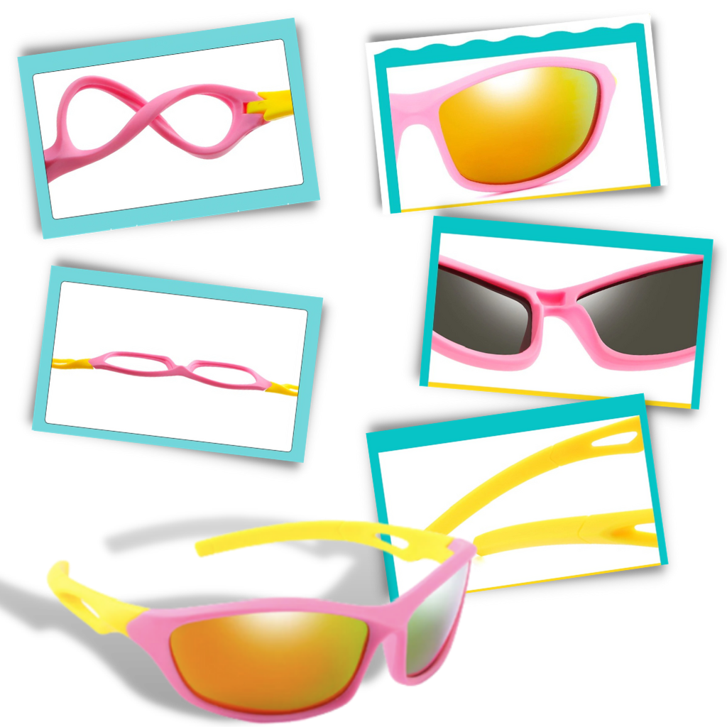Lunettes de soleil de sport polarisantes avec sangle pour enfants