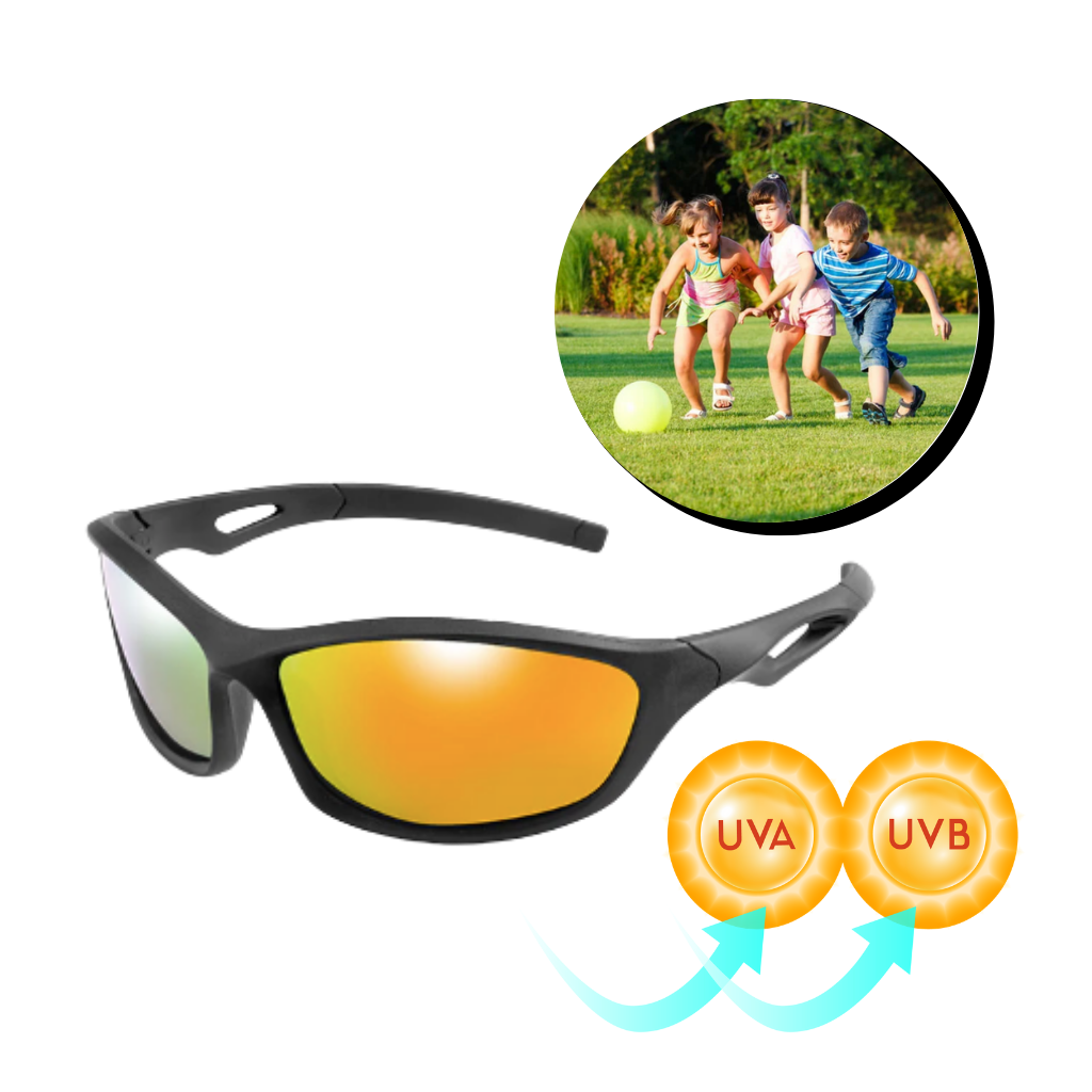 Lunettes de soleil de sport polarisantes avec sangle pour enfants