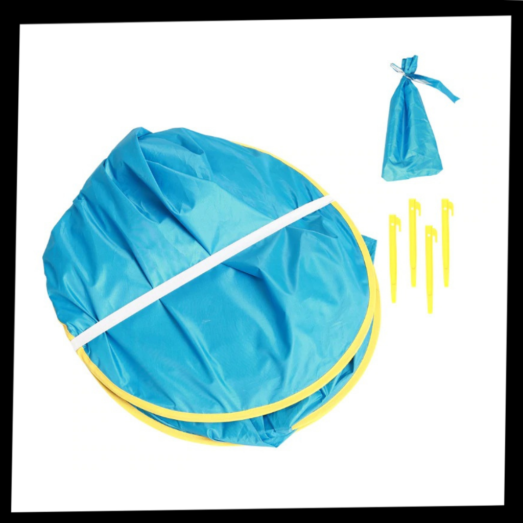 Tente de plage portative pour bébé avec mini-piscine