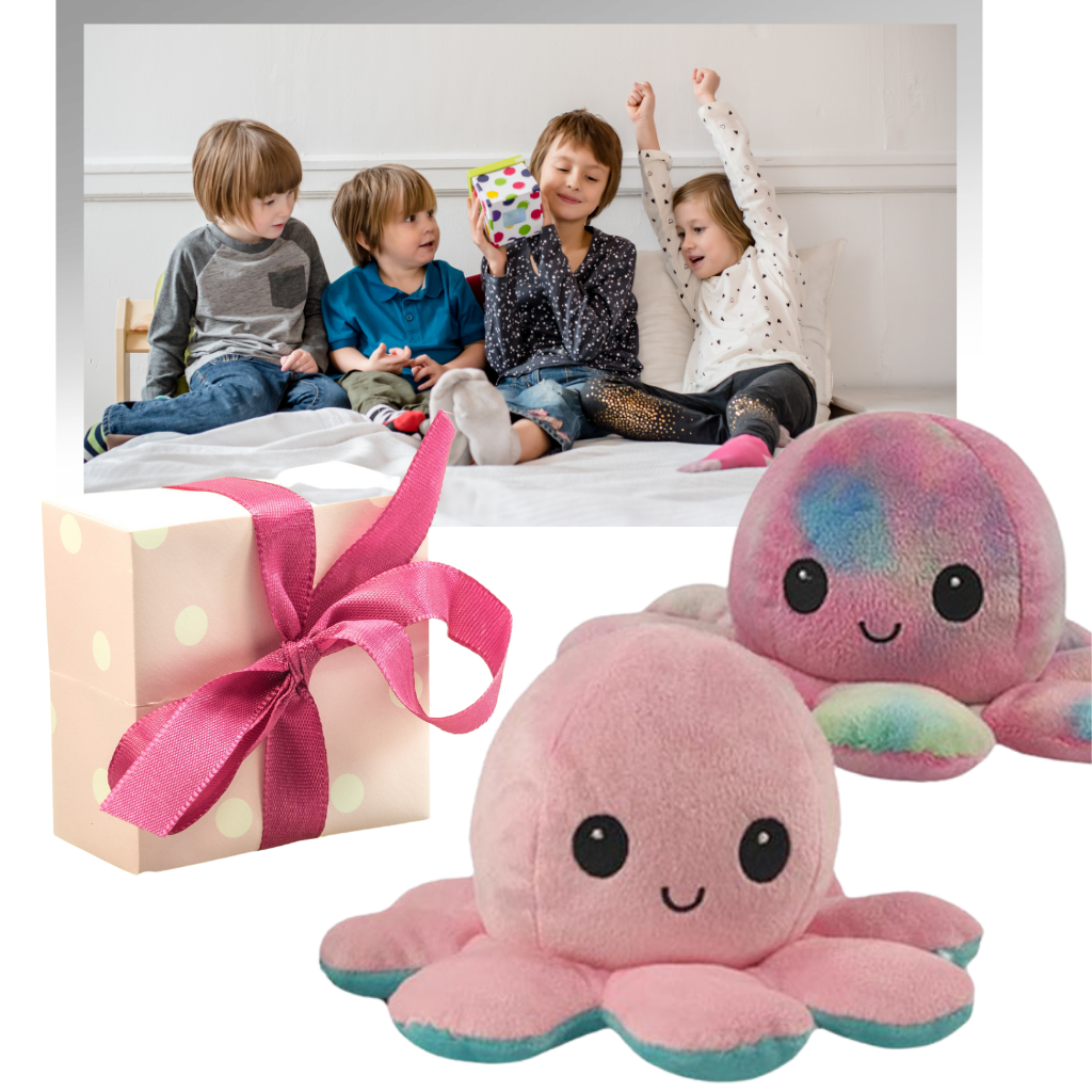 Peluche réversible mini poulpe