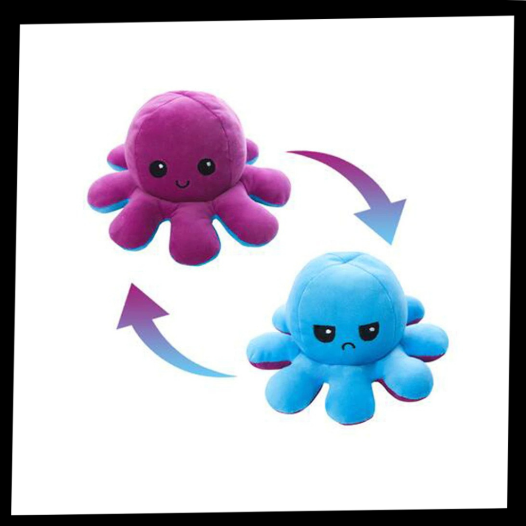 Peluche réversible mini poulpe
