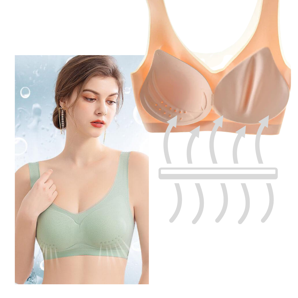 Soutien-gorge ultra-fin sans couture en soie glacée