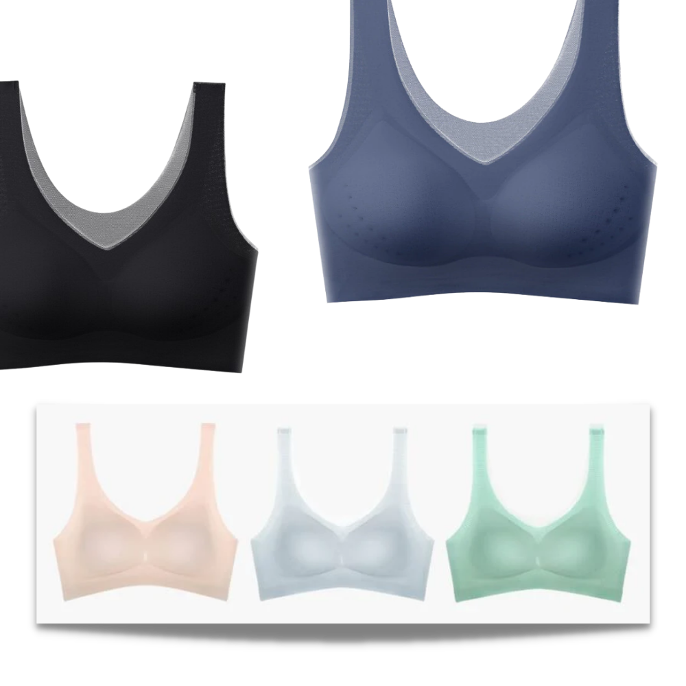Soutien-gorge ultra-fin sans couture en soie glacée