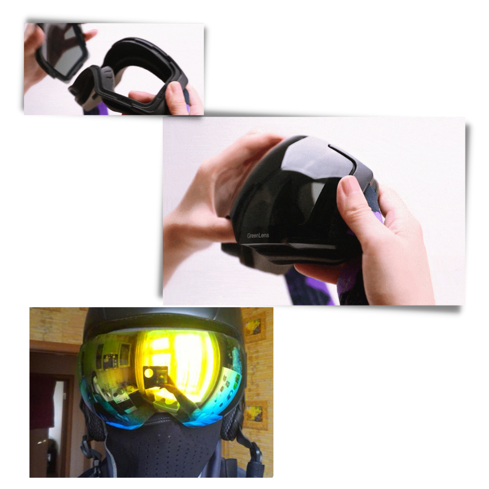 Lunettes de protection pour la neige avec un pack de verres