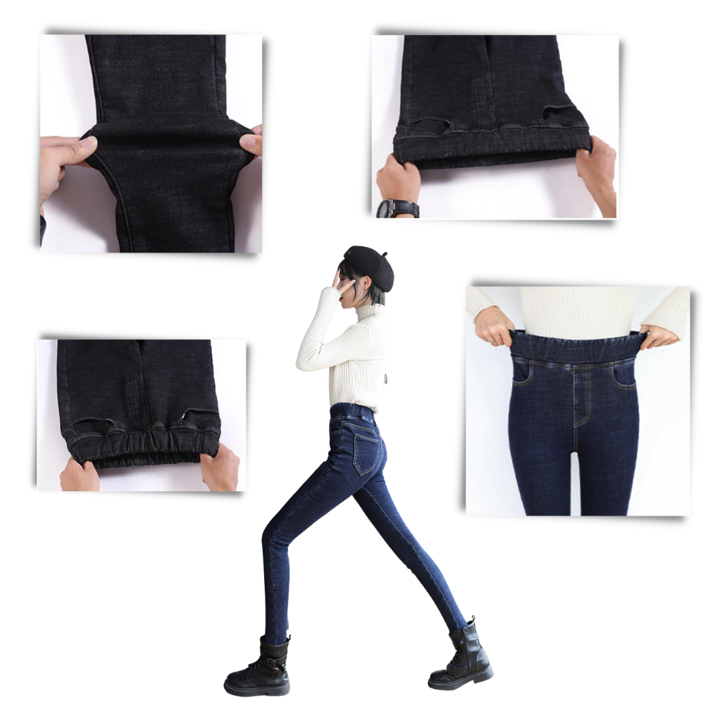 Jegging en laine polaire thermique pour femmes