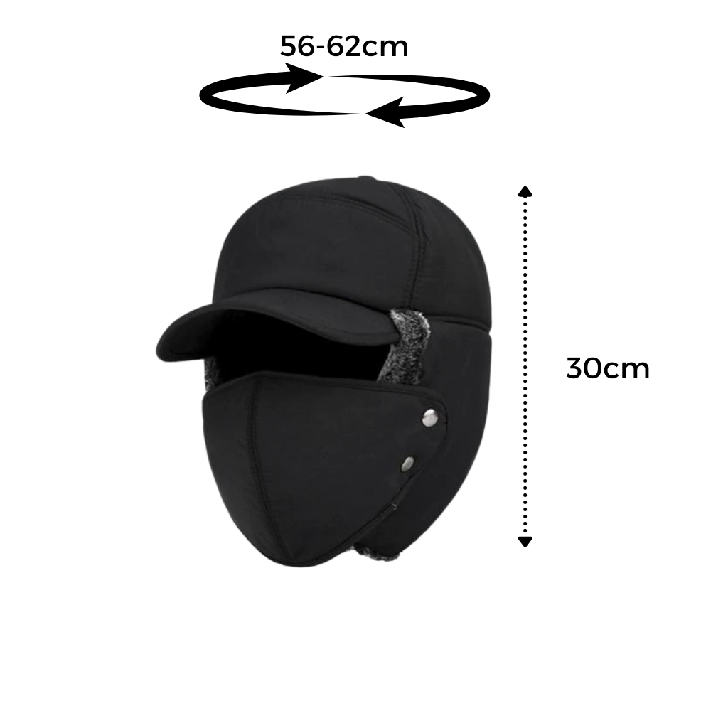 Chapeau coupe-vent unisexe pour les oreilles et le visage