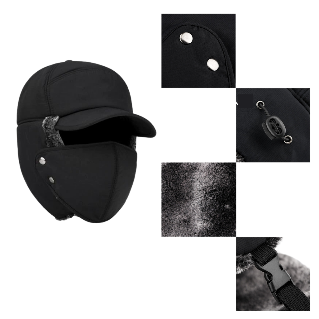 Chapeau coupe-vent unisexe pour les oreilles et le visage