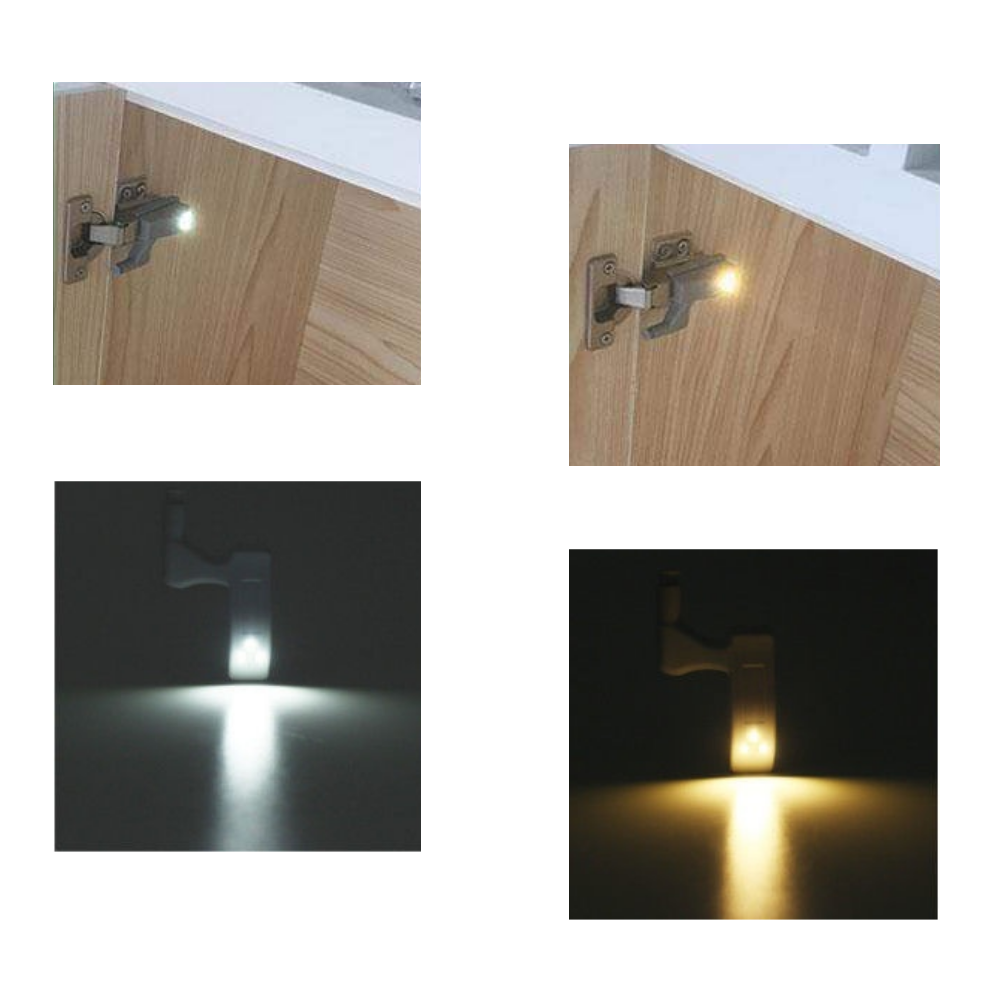 Lot de 3 lumières LED pour charnières