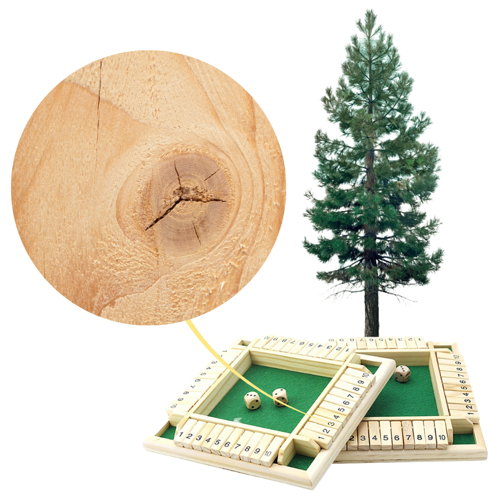 Jeu de dés en bois