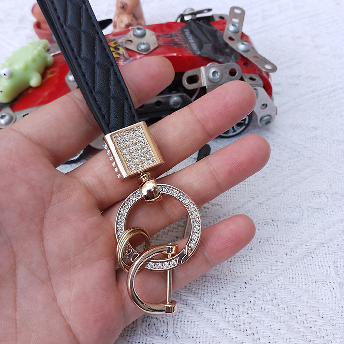Leather Wristlet Keychain for Car Keys