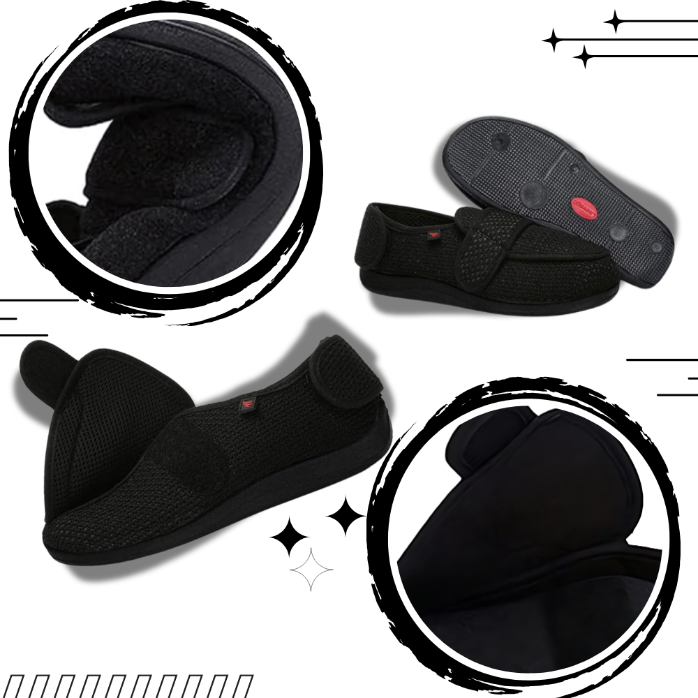 Chaussures orthopédiques ajustables pour pieds diabétiques