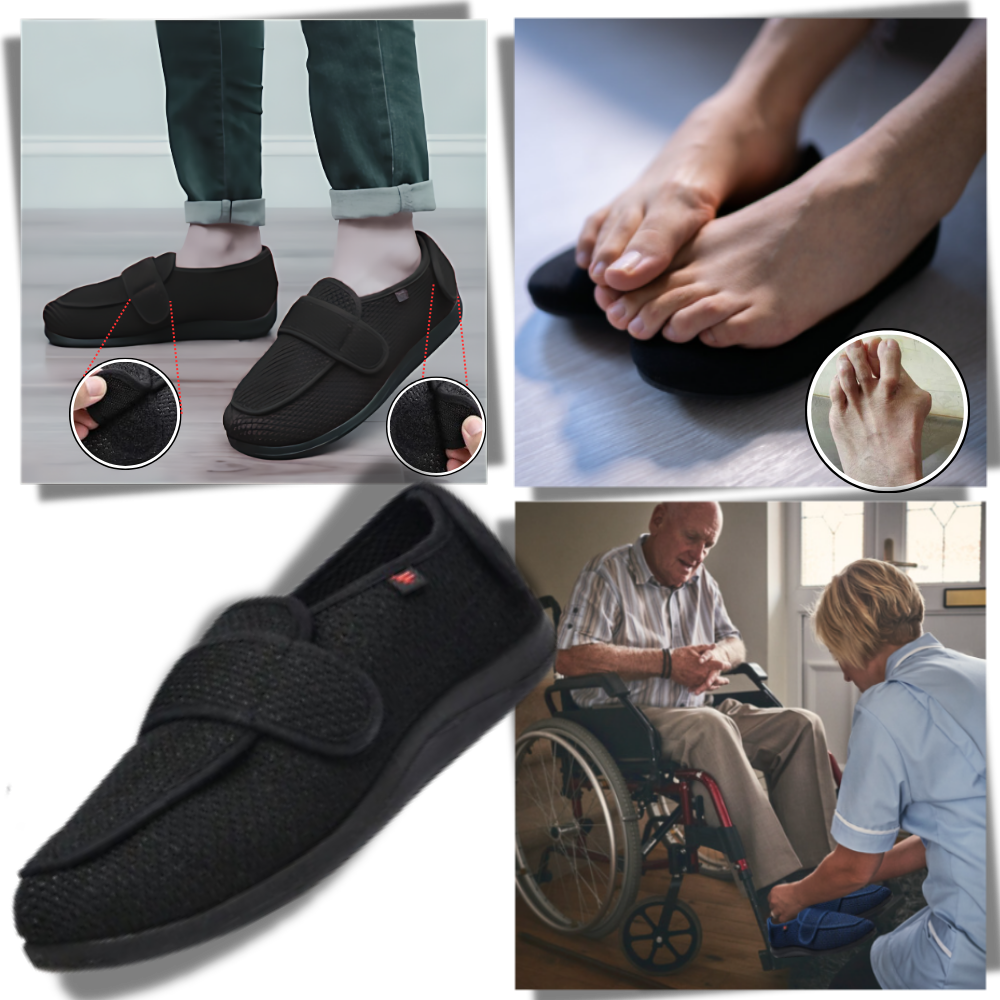 Chaussures orthopédiques ajustables pour pieds diabétiques