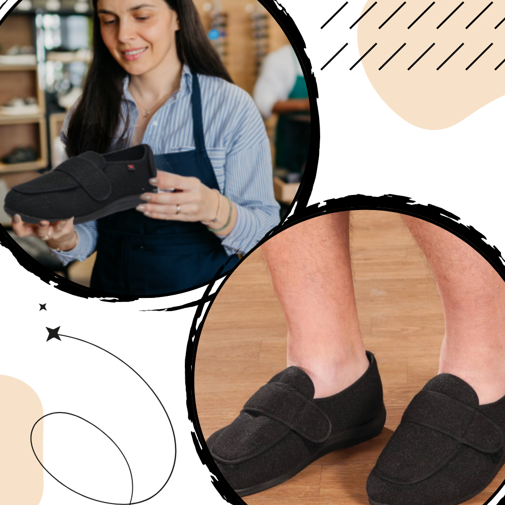 Chaussures orthopédiques ajustables pour pieds diabétiques