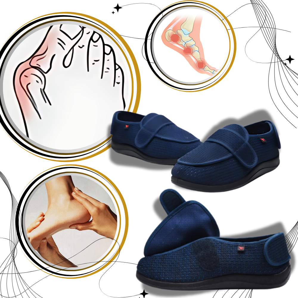 Chaussures orthopédiques ajustables pour pieds diabétiques