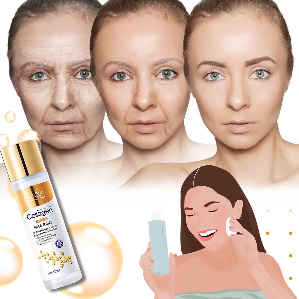 Lotion tonique au collagène éclaircissante anti-âge