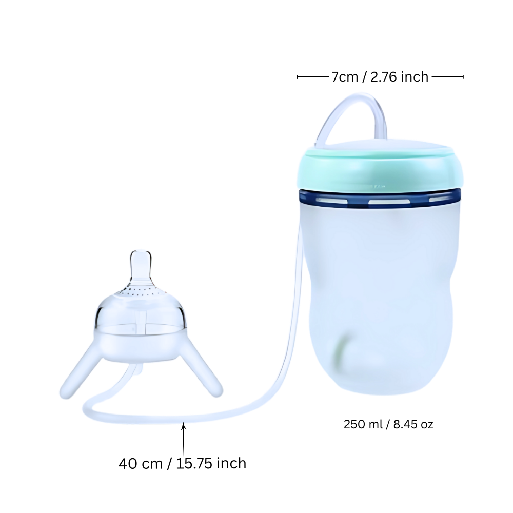 Biberon auto-alimenté avec valve anti-colique