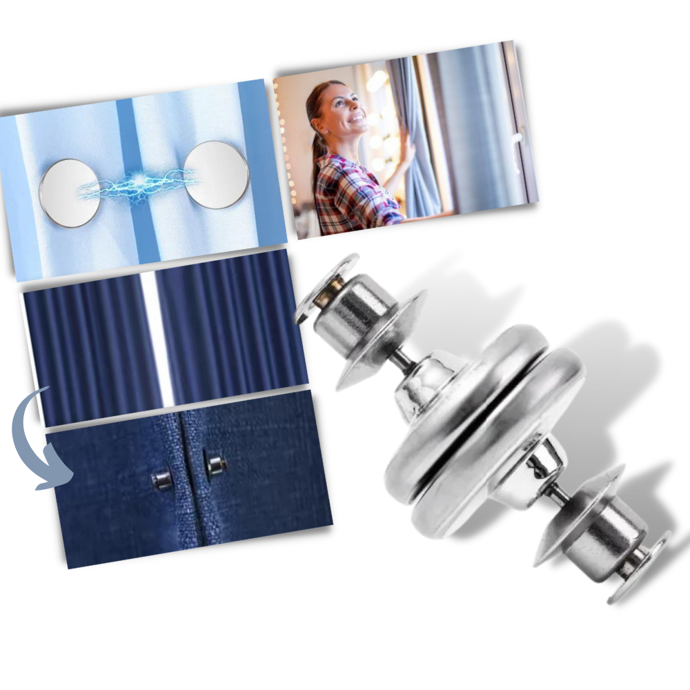 Anti-Leakage magnetic curtain clips