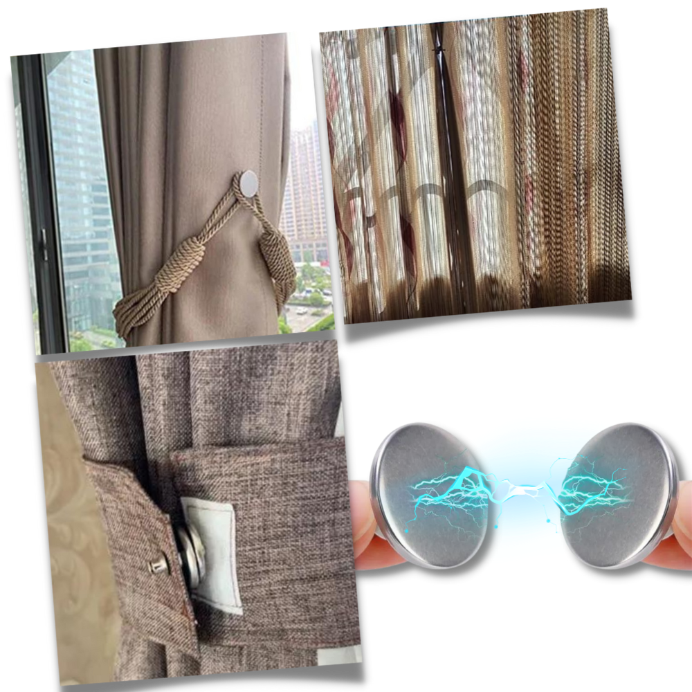 Clips magnétiques anti-fuite de lumière pour rideaux