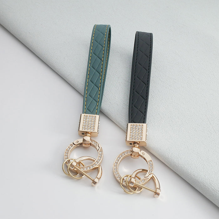 Leather Wristlet Keychain for Car Keys