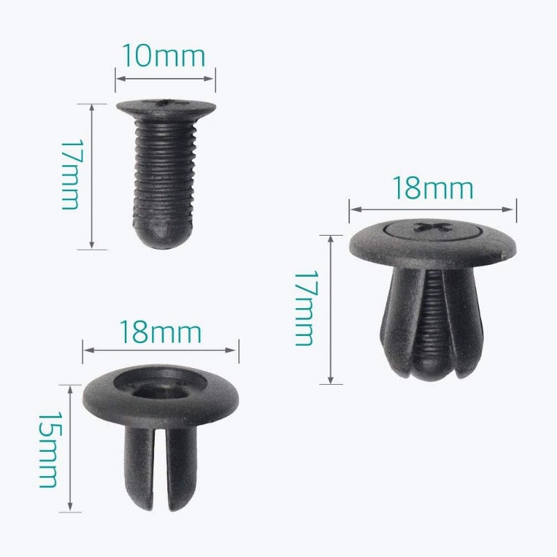 Universal Push-Type Automotive Fastener Clips