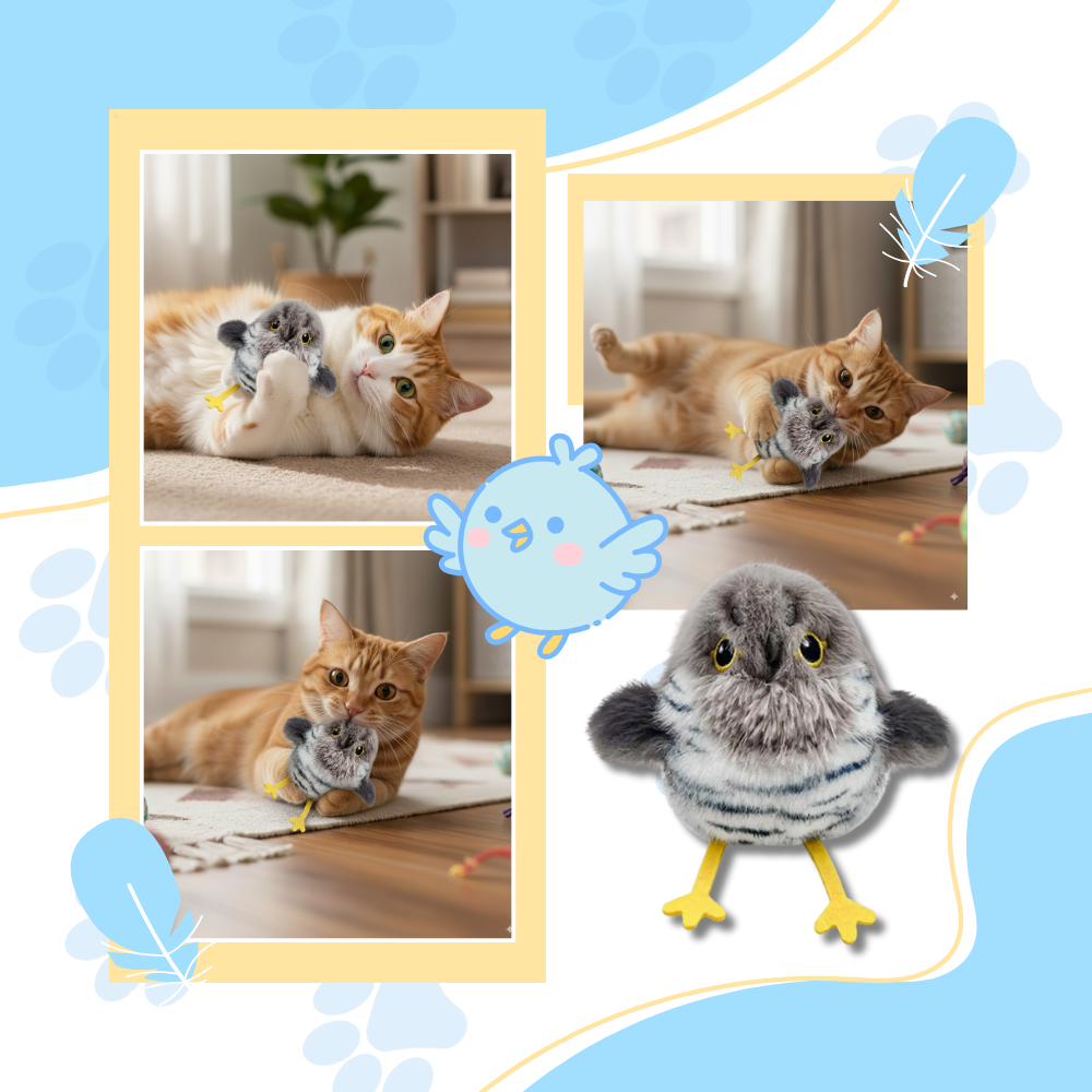 Cat Lifelike Interactive Bird Toy