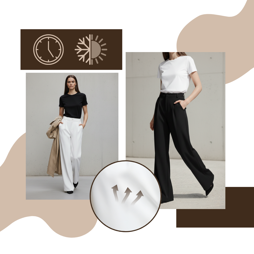 Pantalon chic à coupe large