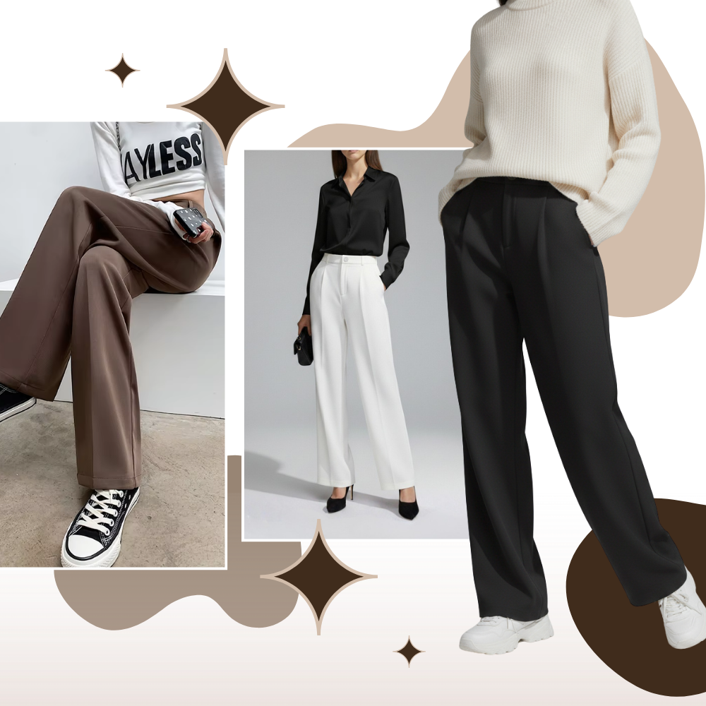 Pantalon chic à coupe large