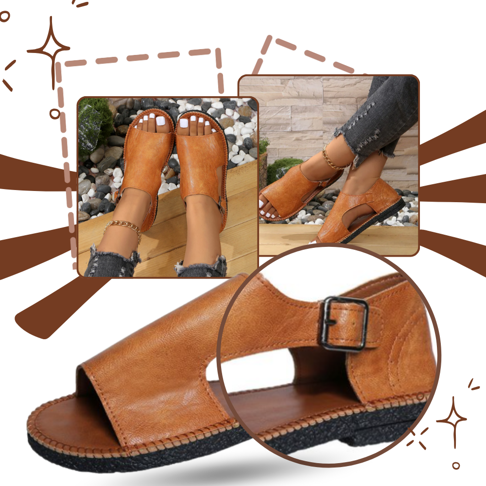 Sandales orthopédiques vintage chic