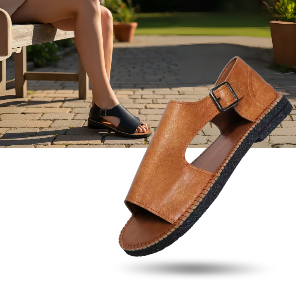 Sandales orthopédiques vintage chic
