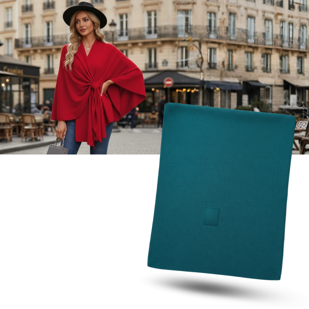 Veste poncho tricoté chic pour femme