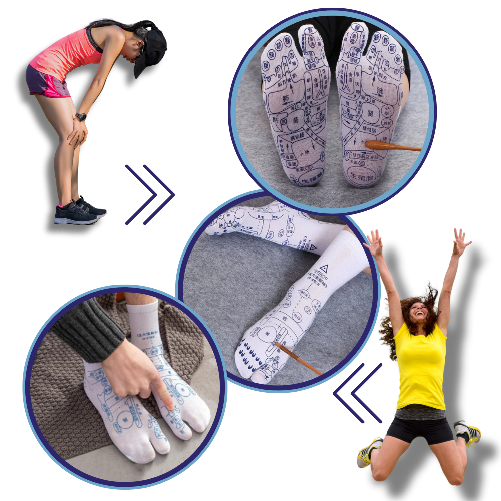 Chaussettes de réflexologie pour améliorer la circulation sanguine
