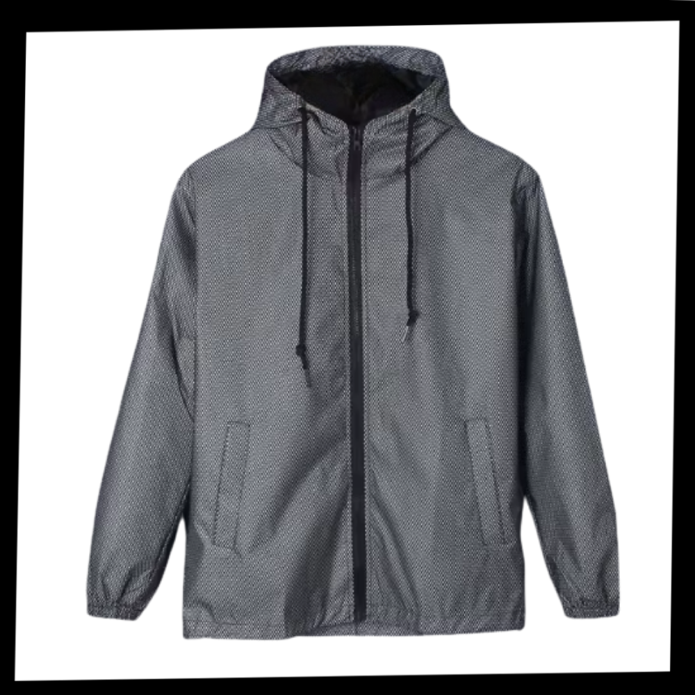 Veste coupe-vent à capuche effet iridescent