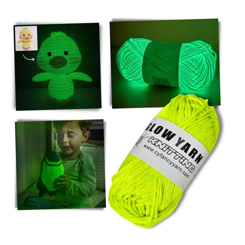 Fil phosphorescent coloré