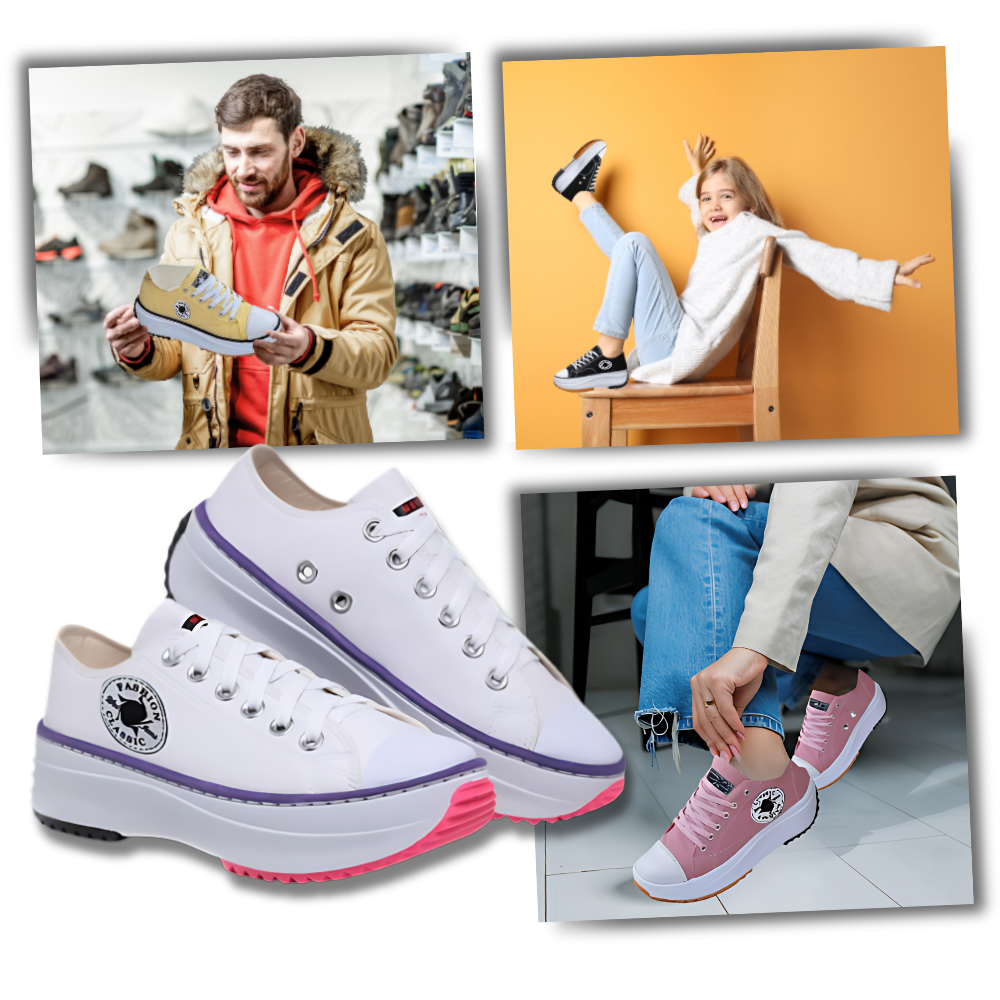 Comfortably Elevated Slip-Free Canvas Sneaker