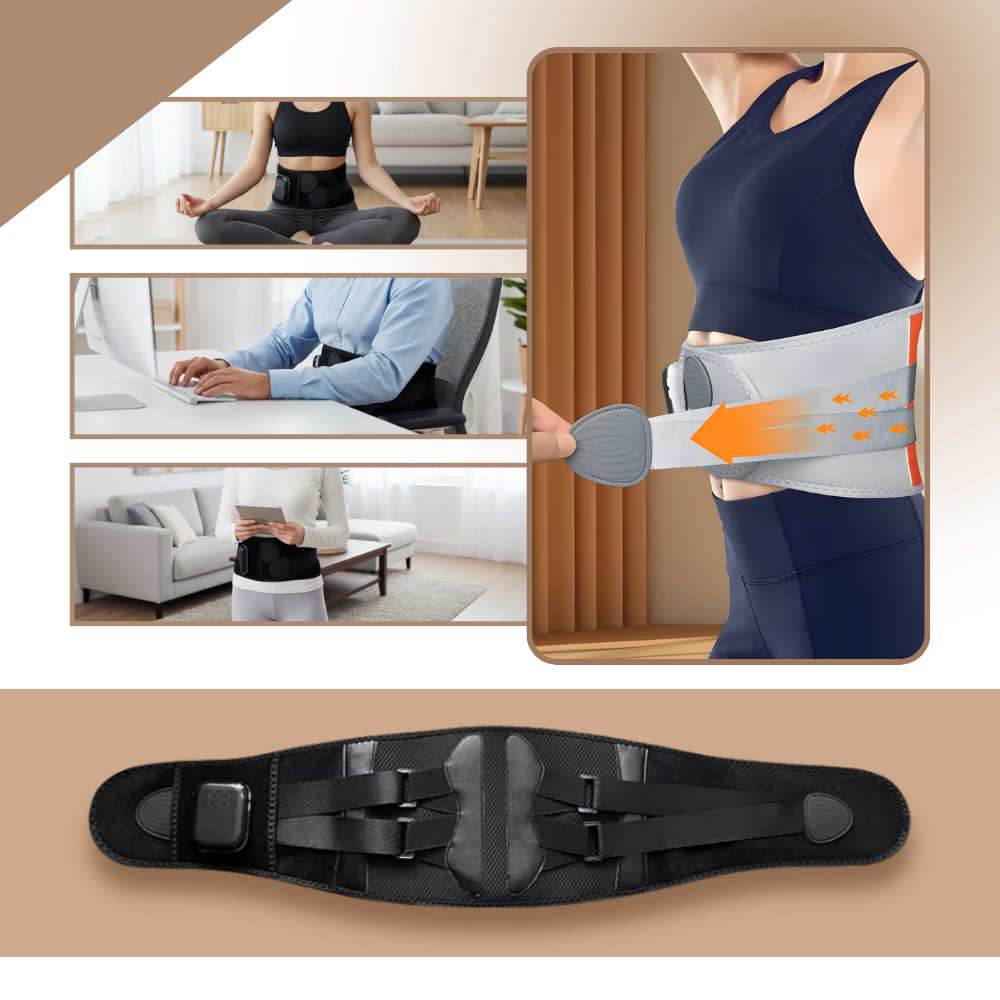 Ceinture massante et chauffante avec corset pour sciatique