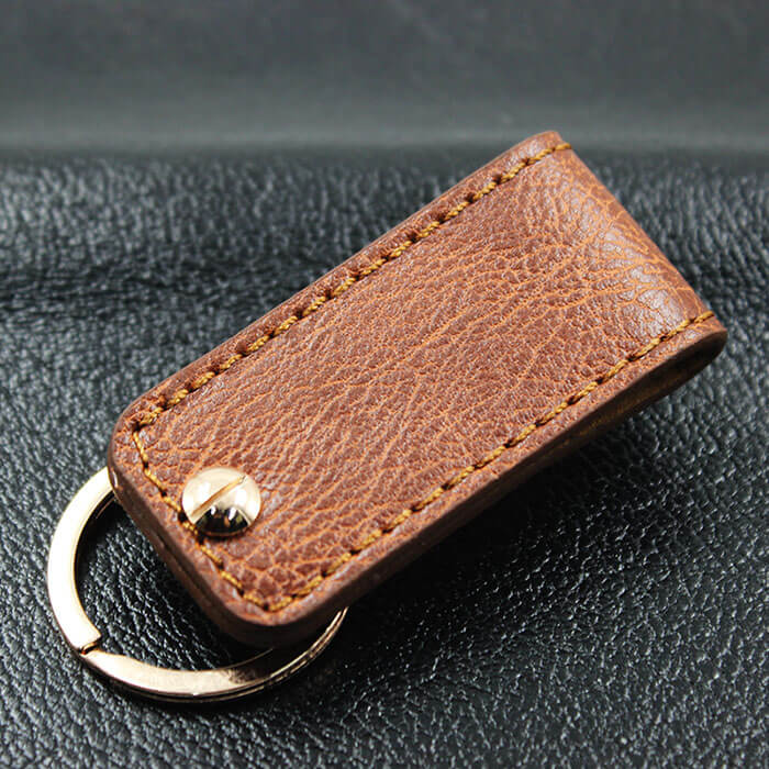 Mens Leather Keychain for Belt