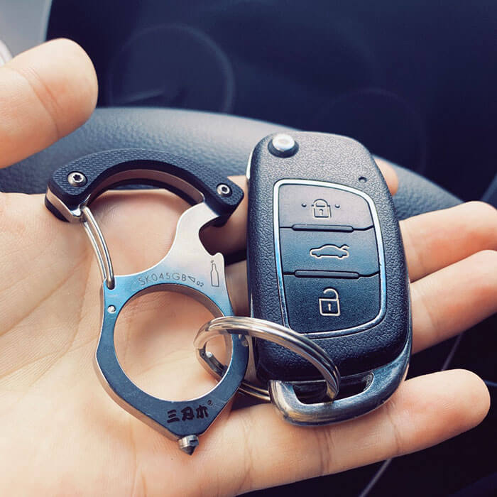 Car Window Breaker & Seatbelt Cutter Keychain