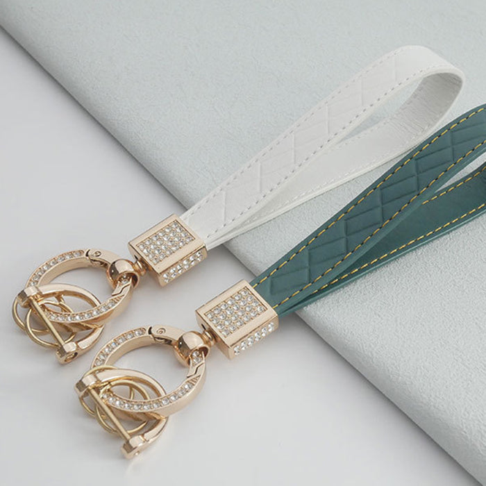 Leather Wristlet Keychain for Car Keys