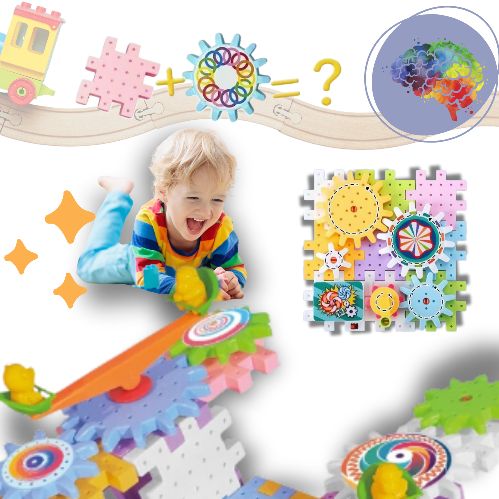 Dual Operation Educational Gear Building Blocks