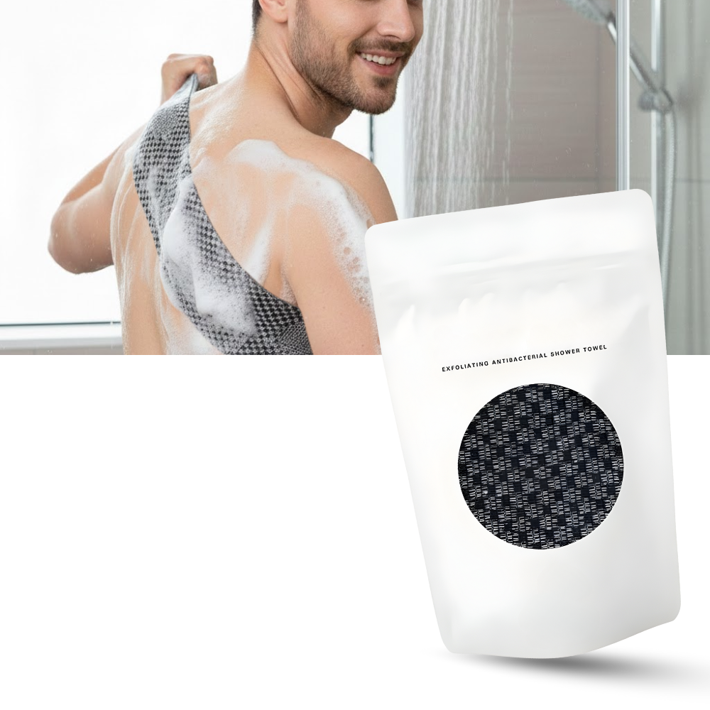 Gant de toilette exfoliant à double surface