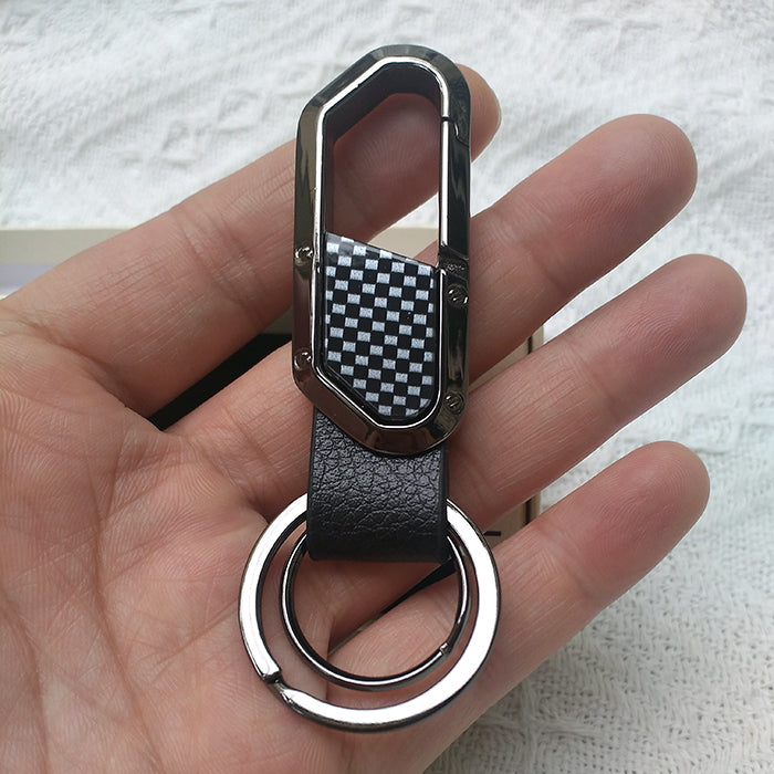 Business Men's Double Ring Metal Keychain