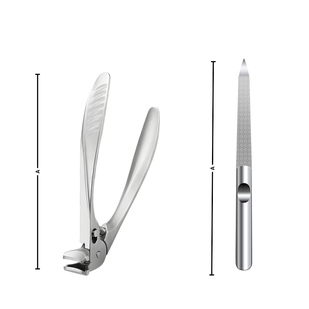 Coupe-ongles à long manche avec réservoir intégré