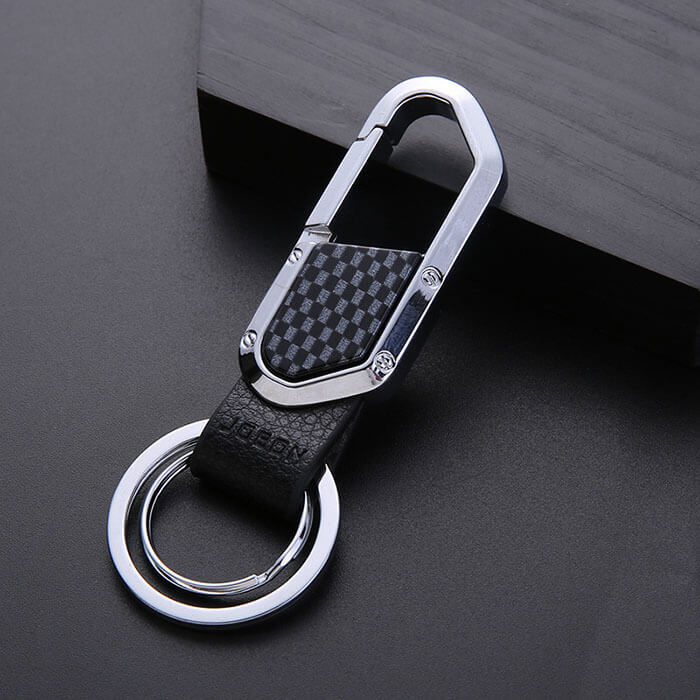 Business Men's Double Ring Metal Keychain
