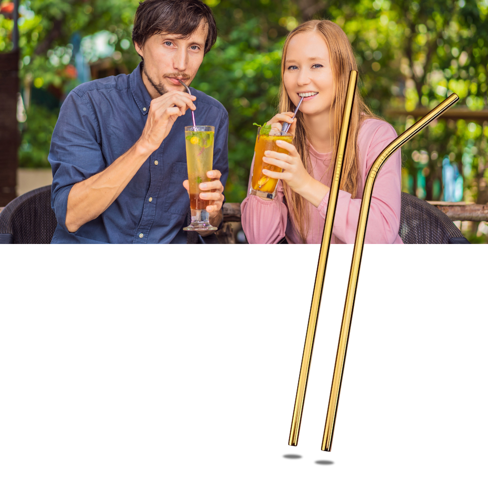 Paille réutilisable en acier inoxydable