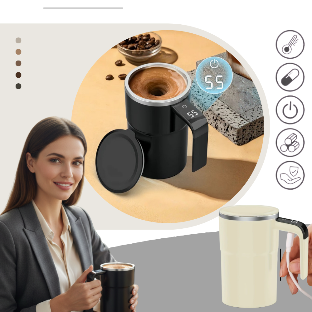 Tasse intelligente avec mélangeur automatique