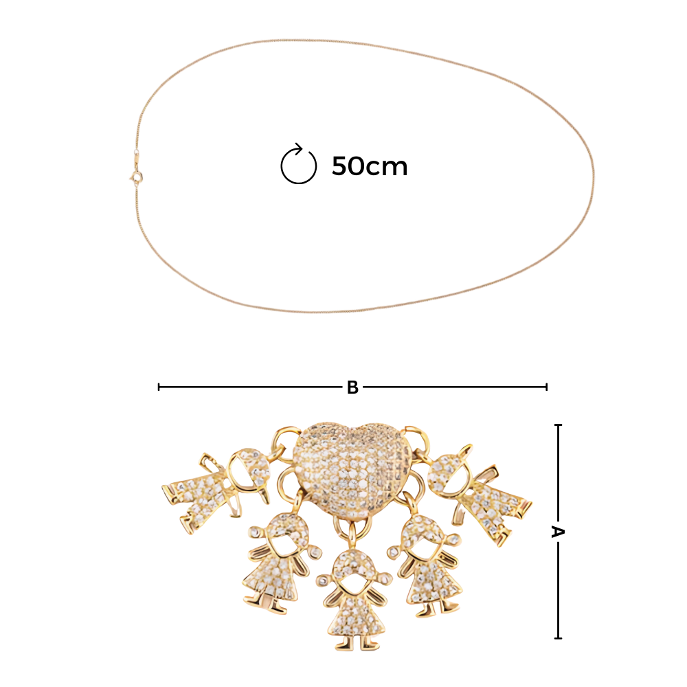 Elegant Mum Charm Necklace